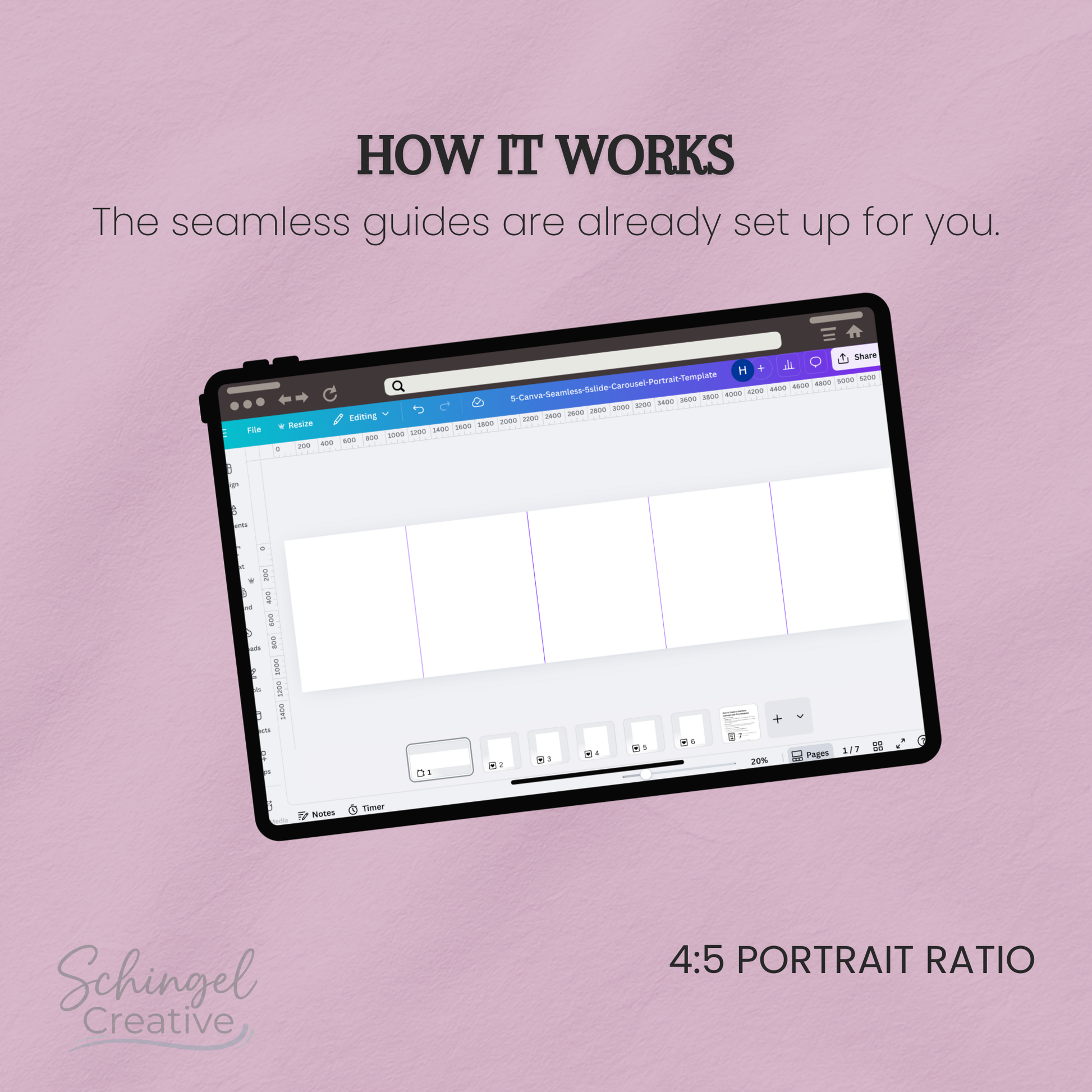 Introductory slide of a seamless Instagram carousel designed for social media content creators