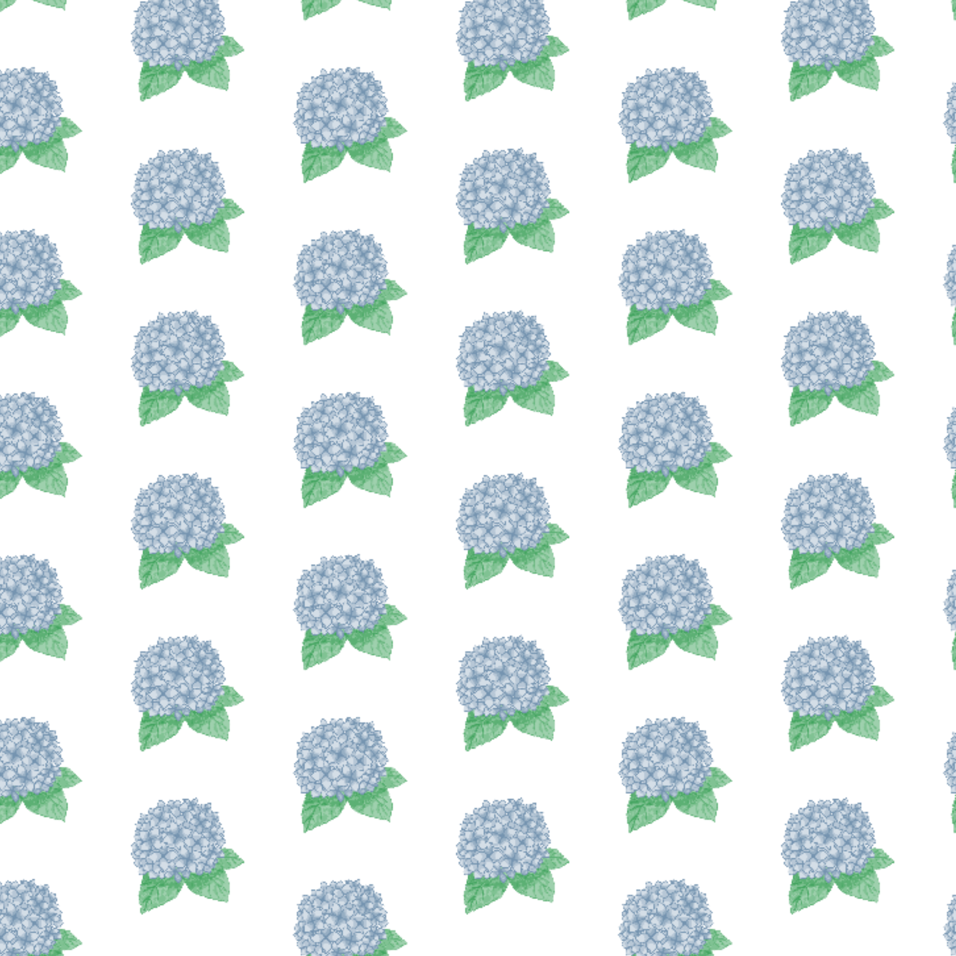 Close-up detail of hand-sketched hydrangea petals showing pencil texture and fine art botanical line work in dusty blue.