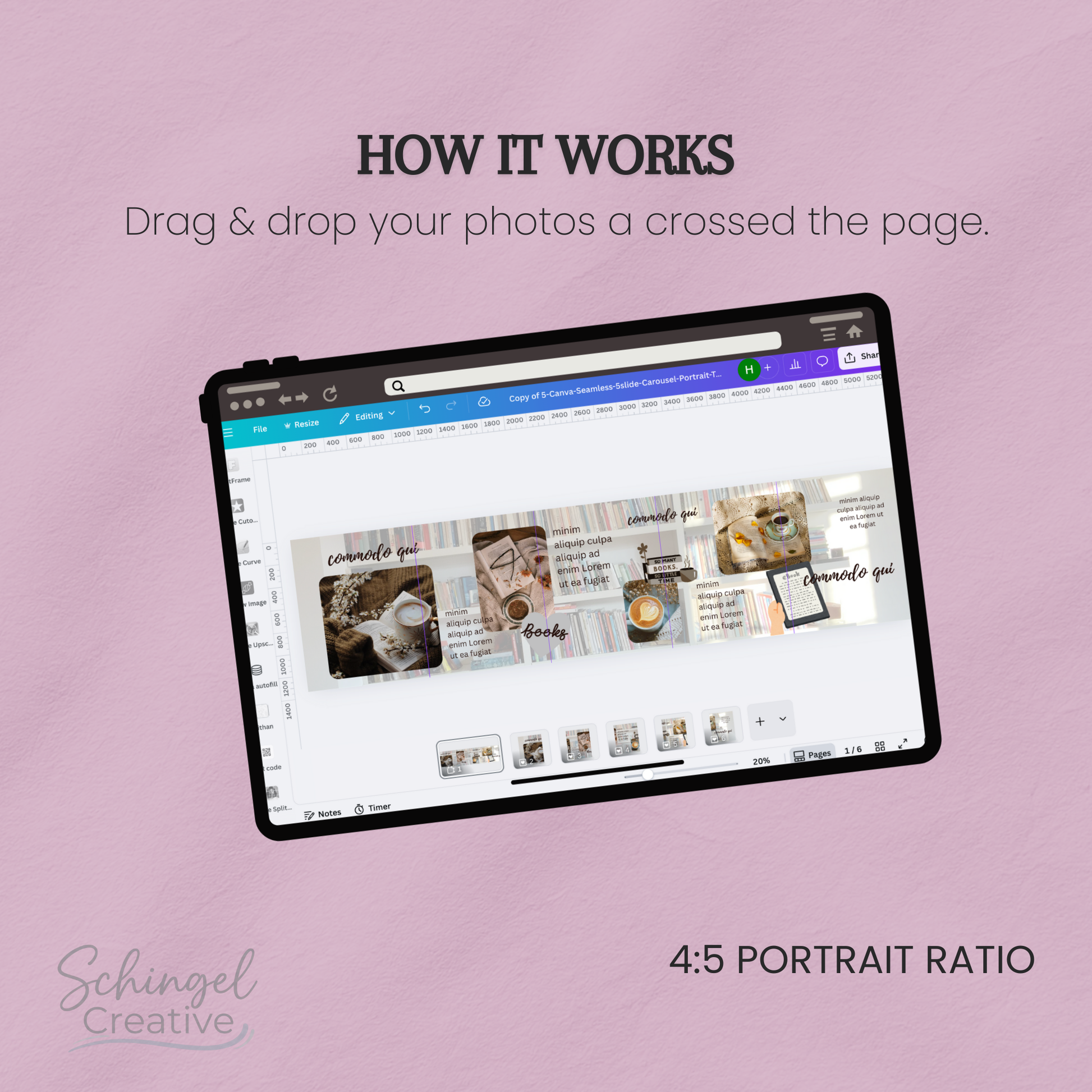 Aesthetic social media post design layout showing a checklist or bullet points in a Canva template.
